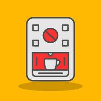 Coffee Machine Filled Shadow Icon vector