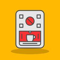 Coffee Machine Filled Shadow Icon vector