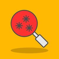 Virus Scan Filled Shadow Icon vector