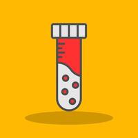 Test Tube Filled Shadow Icon vector