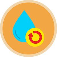 agua tratamiento plano multi circulo icono vector