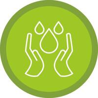 Water Saving Line Multi Circle Icon vector