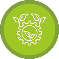 Eco Services Line Multi Circle Icon vector