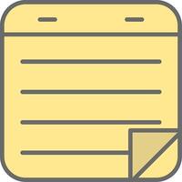 Sticky Notes Line Filled Light Icon vector