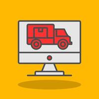 Logistics Filled Shadow Icon vector