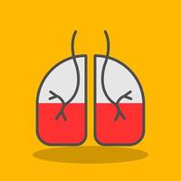 Pulmonology Filled Shadow Icon vector