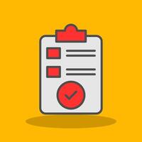 Check In Filled Shadow Icon vector