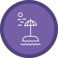 Beach Line Multi Circle Icon vector