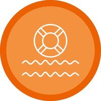Life Saver Line Multi Circle Icon vector