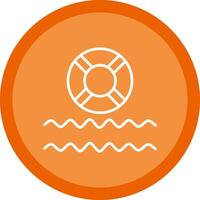 Life Saver Line Multi Circle Icon vector