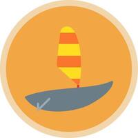 Windsurfing Flat Multi Circle Icon vector