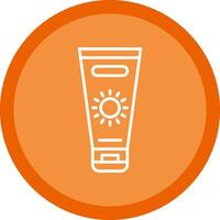 Sun Cream Line Multi Circle Icon vector