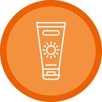 Sun Cream Line Multi Circle Icon vector