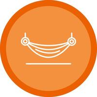 Hammock Line Multi Circle Icon vector