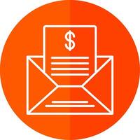 Mailing Lists Line Red Circle Icon vector