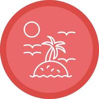 isla línea multi circulo icono vector