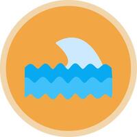 Ocean Waves Flat Multi Circle Icon vector
