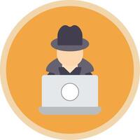 Hacker Flat Multi Circle Icon vector