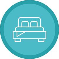 Bedroom Line Multi Circle Icon vector