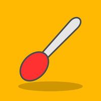 Spoon Filled Shadow Icon vector