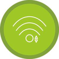 Wifi línea multi circulo icono vector