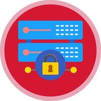 Data Protection Flat Multi Circle Icon vector