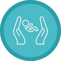 Postnatal Care Line Multi Circle Icon vector