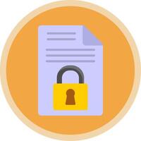 Confidentiality Flat Multi Circle Icon vector