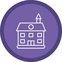 Private Guest House Line Multi Circle Icon vector