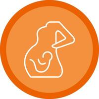 Obstetrics Line Multi Circle Icon vector