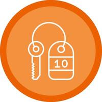 Room Key Line Multi Circle Icon vector