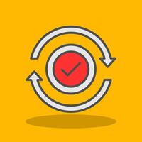 Refresh Filled Shadow Icon vector