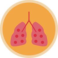 Pulmonology Flat Multi Circle Icon vector