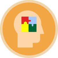 Psychiatry Flat Multi Circle Icon vector