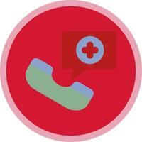 Doctor On Call Flat Multi Circle Icon vector