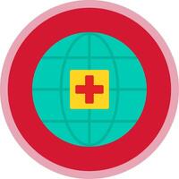Global Medical Service Flat Multi Circle Icon vector