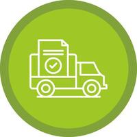 Proof Of Delivery Line Multi Circle Icon vector
