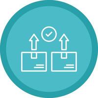 Parcel Line Multi Circle Icon vector