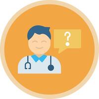 Health Question Flat Multi Circle Icon vector