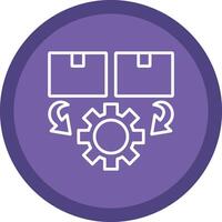 Order Processing Line Multi Circle Icon vector