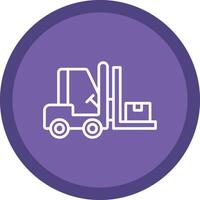 Forklift Line Multi Circle Icon vector