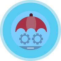 Risk Management Flat Multi Circle Icon vector