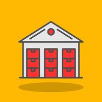 Storing Filled Shadow Icon vector