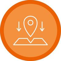 Locations Line Multi Circle Icon vector