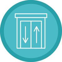 Elevator Line Multi Circle Icon vector