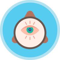 Eye Of Providence Flat Multi Circle Icon vector