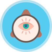 Eye Of Providence Flat Multi Circle Icon vector