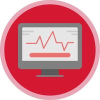 System Monitoring Flat Multi Circle Icon vector