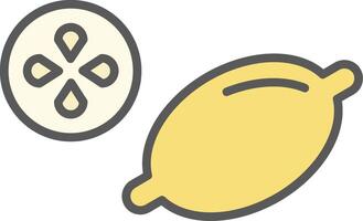 Lemon Line Filled Light Icon vector