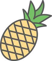 Pineapple Line Filled Light Icon vector